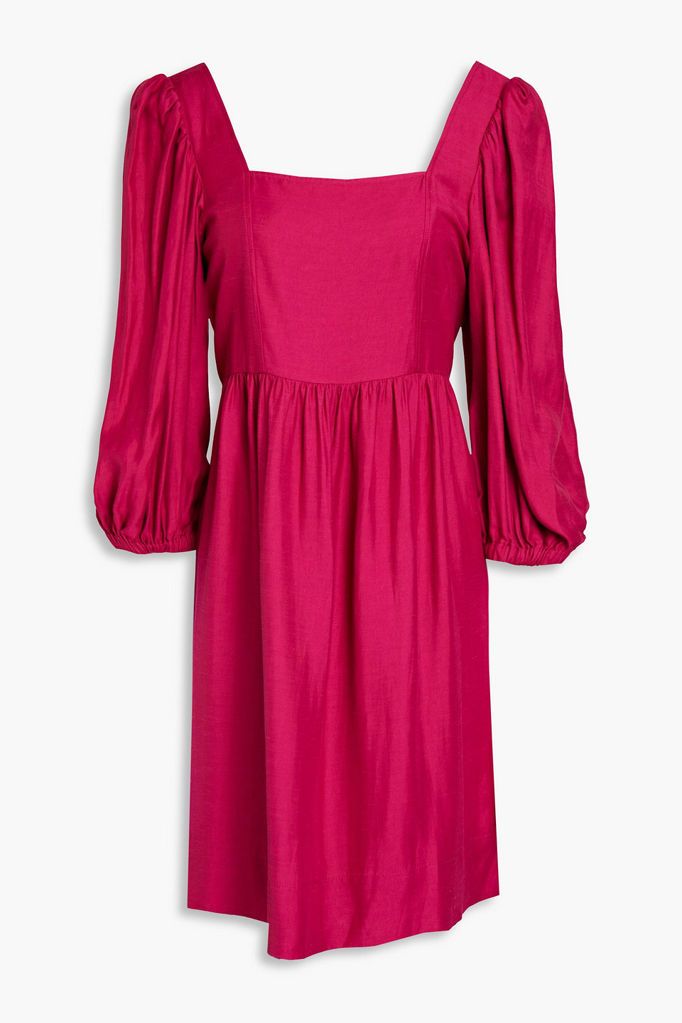 Ba&sh Gathered shantung mini dress