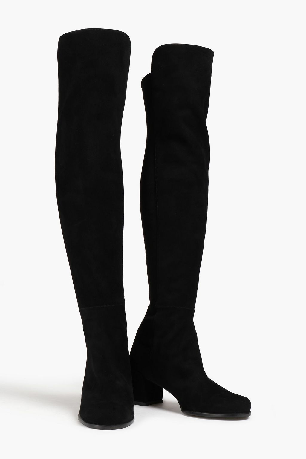 STUART WEITZMAN City microstretch and suede over-the-knee boots