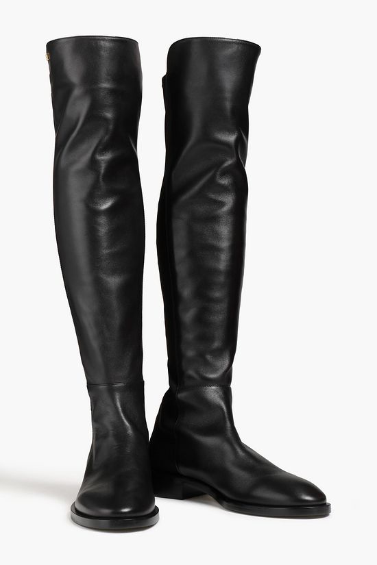 STUART WEITZMAN Keelan leather and neoprene over-the-knee boots | THE ...