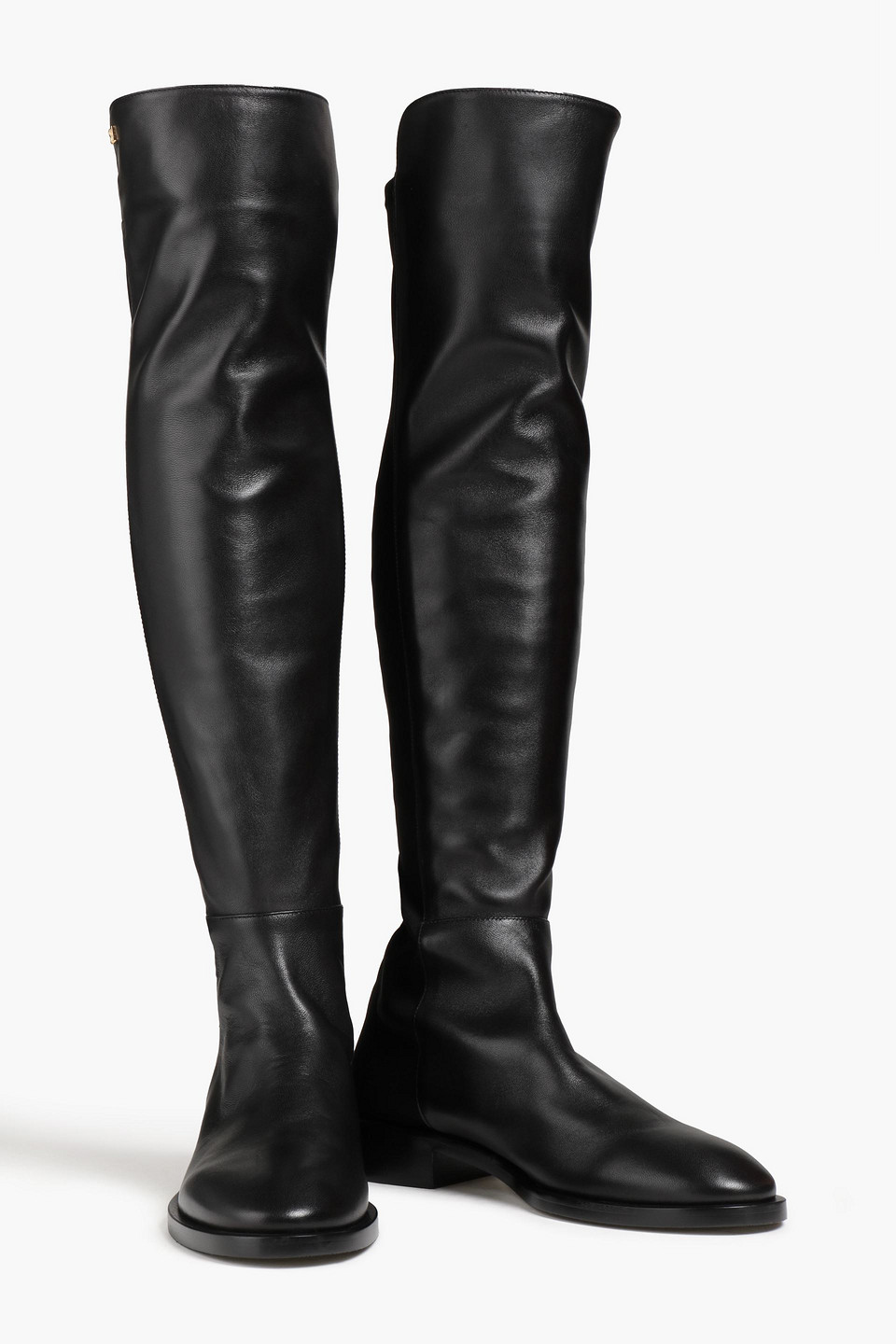 STUART WEITZMAN KEELAN MICROSTRETCH AND LEATHER OVER-THE-KNEE BOOTS 3074457345631442177