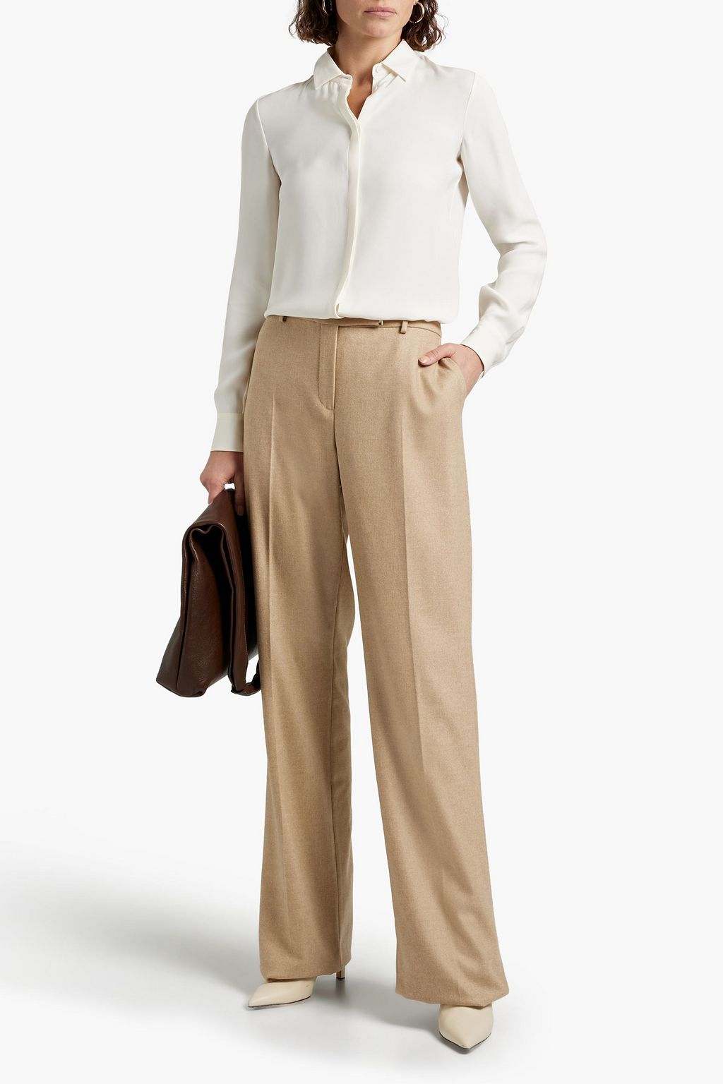 LORO PIANA Lawrence cashmere-blend twill straight-leg pants
