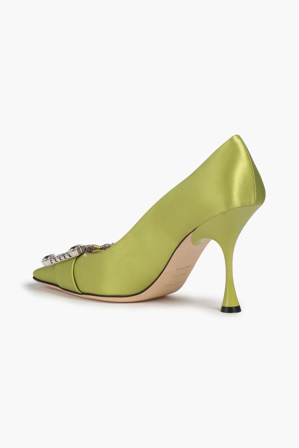 SERGIO ROSSI sr Twenty 90 embellished satin pumps