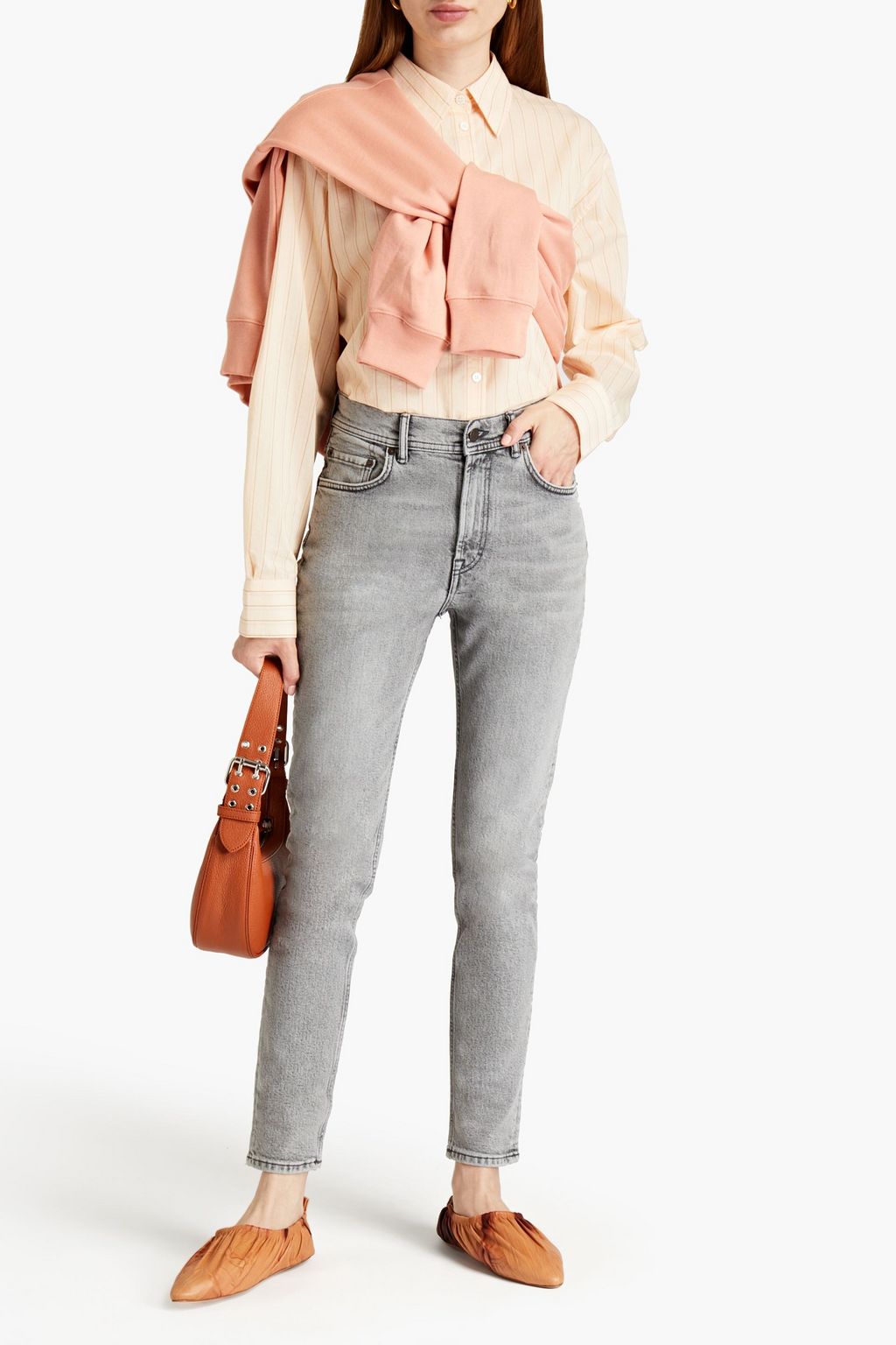 ACNE STUDIOS BLÅ KONST Faded high-rise skinny jeans