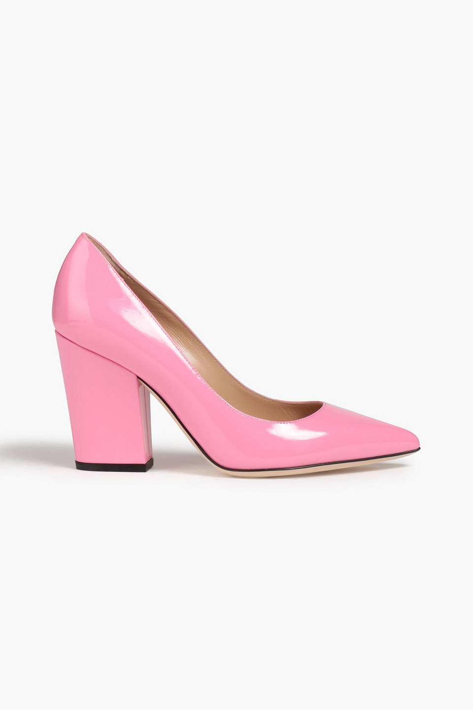 sergio rossi - patent-leather pumps - pink - eu 36