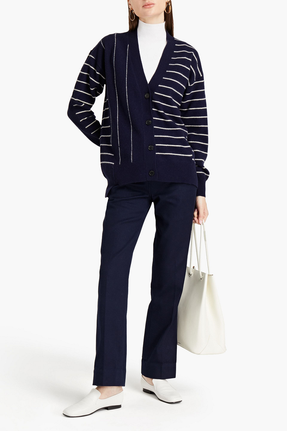 By Malene Birger Genivee Intarsia Merino Wool Cardigan