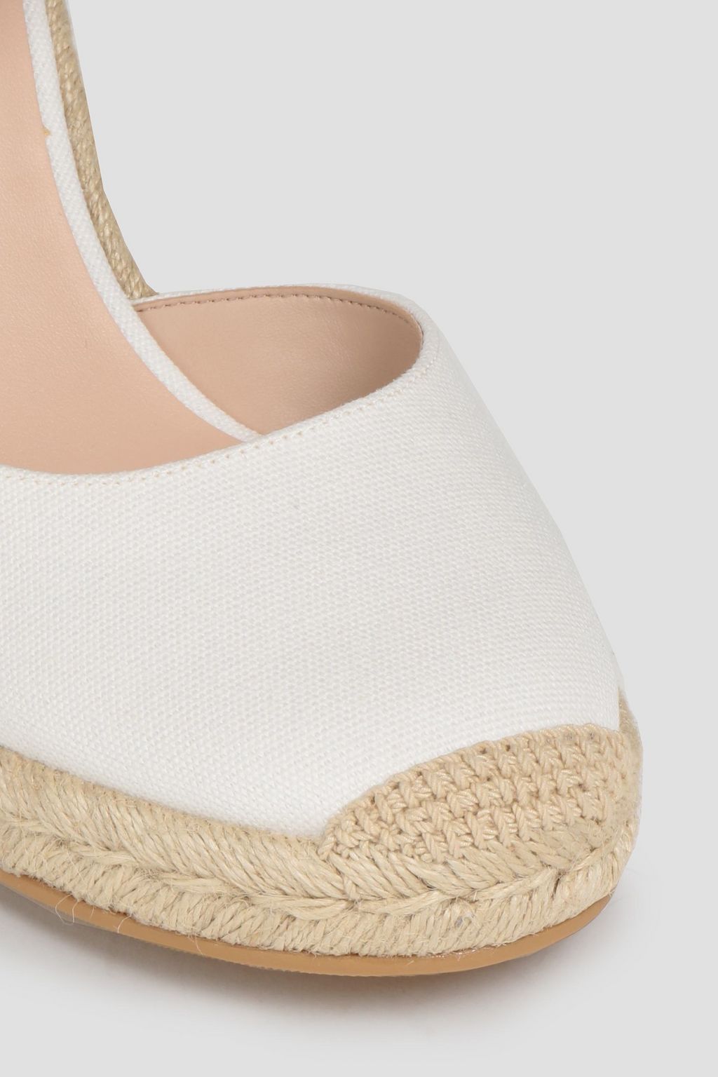 STUART WEITZMAN Mykonos canvas wedge espadrilles | THE OUTNET