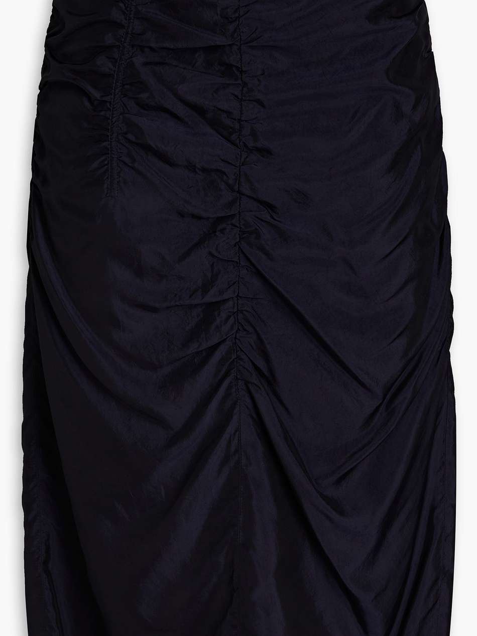 ruched cupro skirt