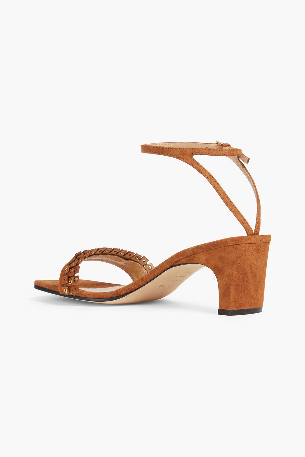 SERGIO ROSSI Eyelet-embellished suede sandals