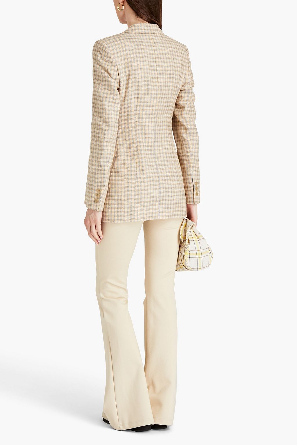 ACNE STUDIOS بليزر من مزيج القطن بنقشة مربّعات