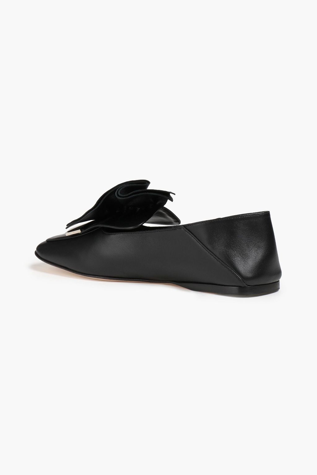 SERGIO ROSSI sr1 ruffled leather collapsible-heel loafers