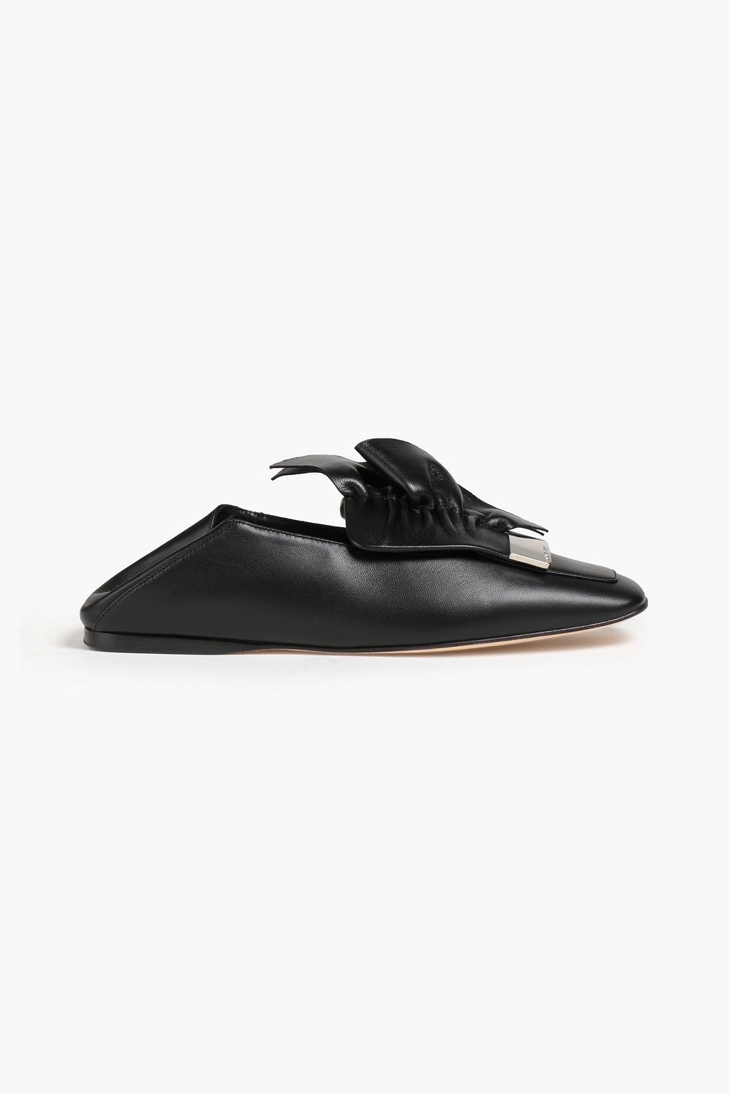 SERGIO ROSSI sr1 ruffled leather collapsible-heel loafers