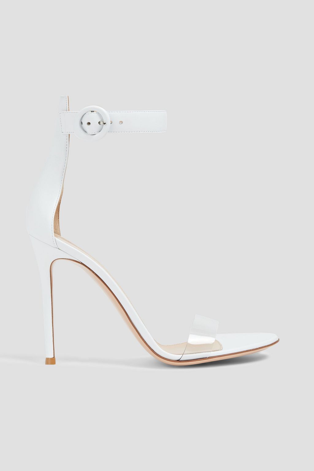 White Stella leather and PVC sandals 