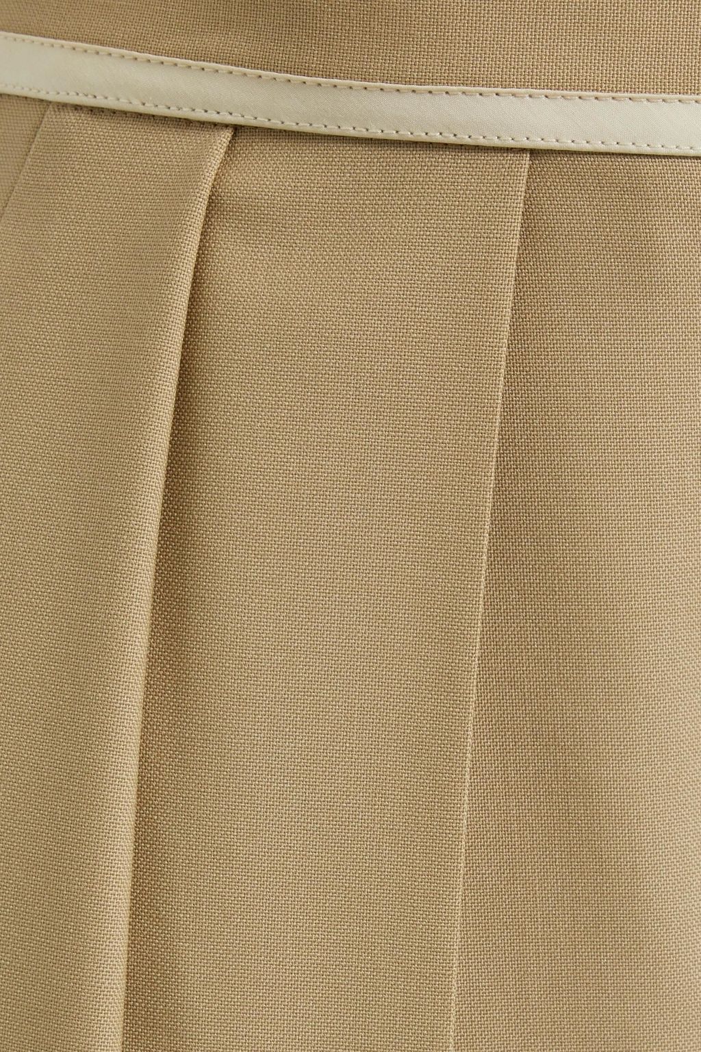 STELLA MCCARTNEY Ariana pleated grain de poudre wool tapered pants