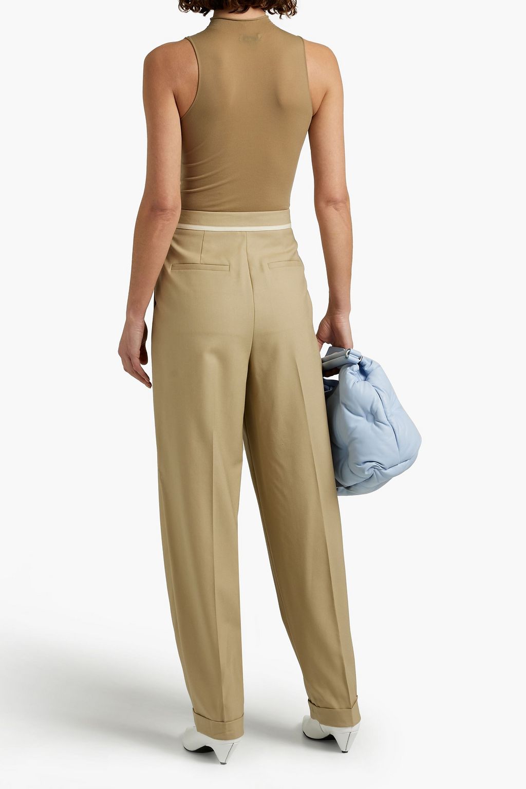 STELLA MCCARTNEY Ariana pleated grain de poudre wool tapered pants