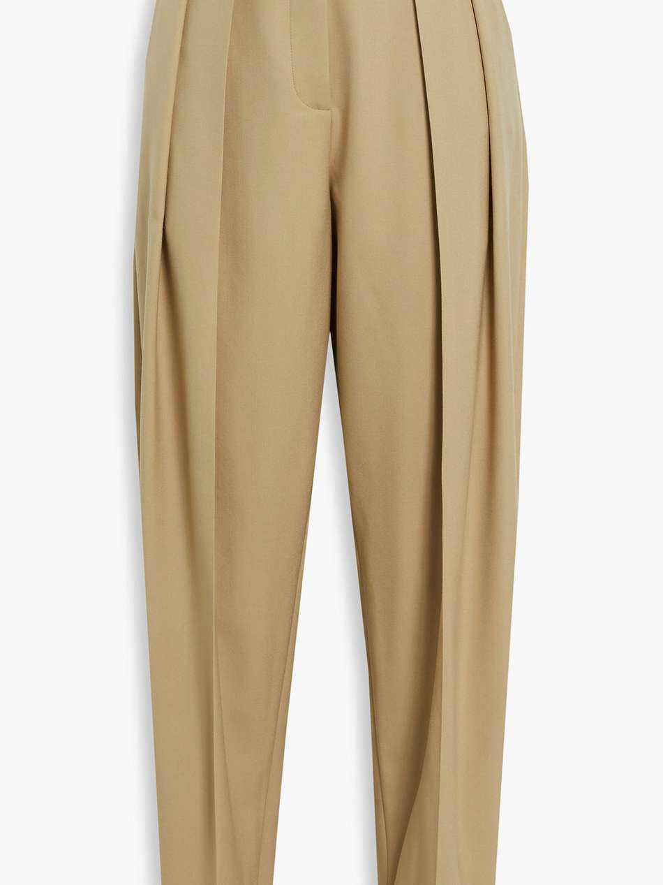 ariana pleated grain de poudre wool tapered pants