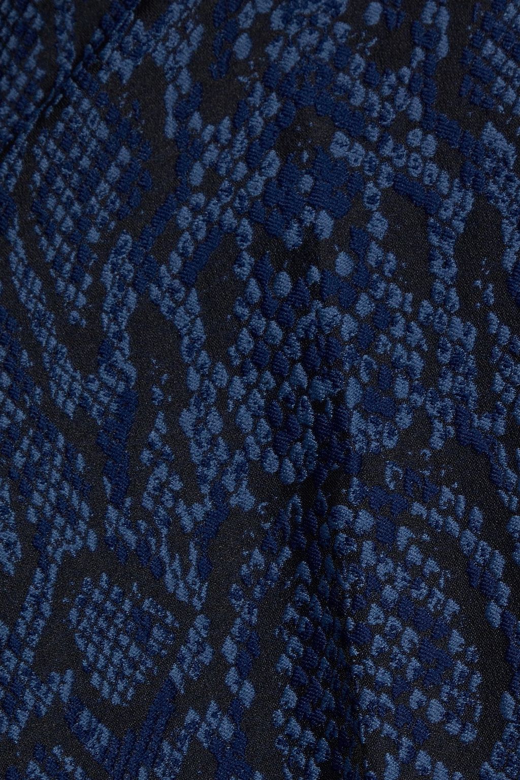 RACHEL ZOE Lorette snake-print jacquard flared pants
