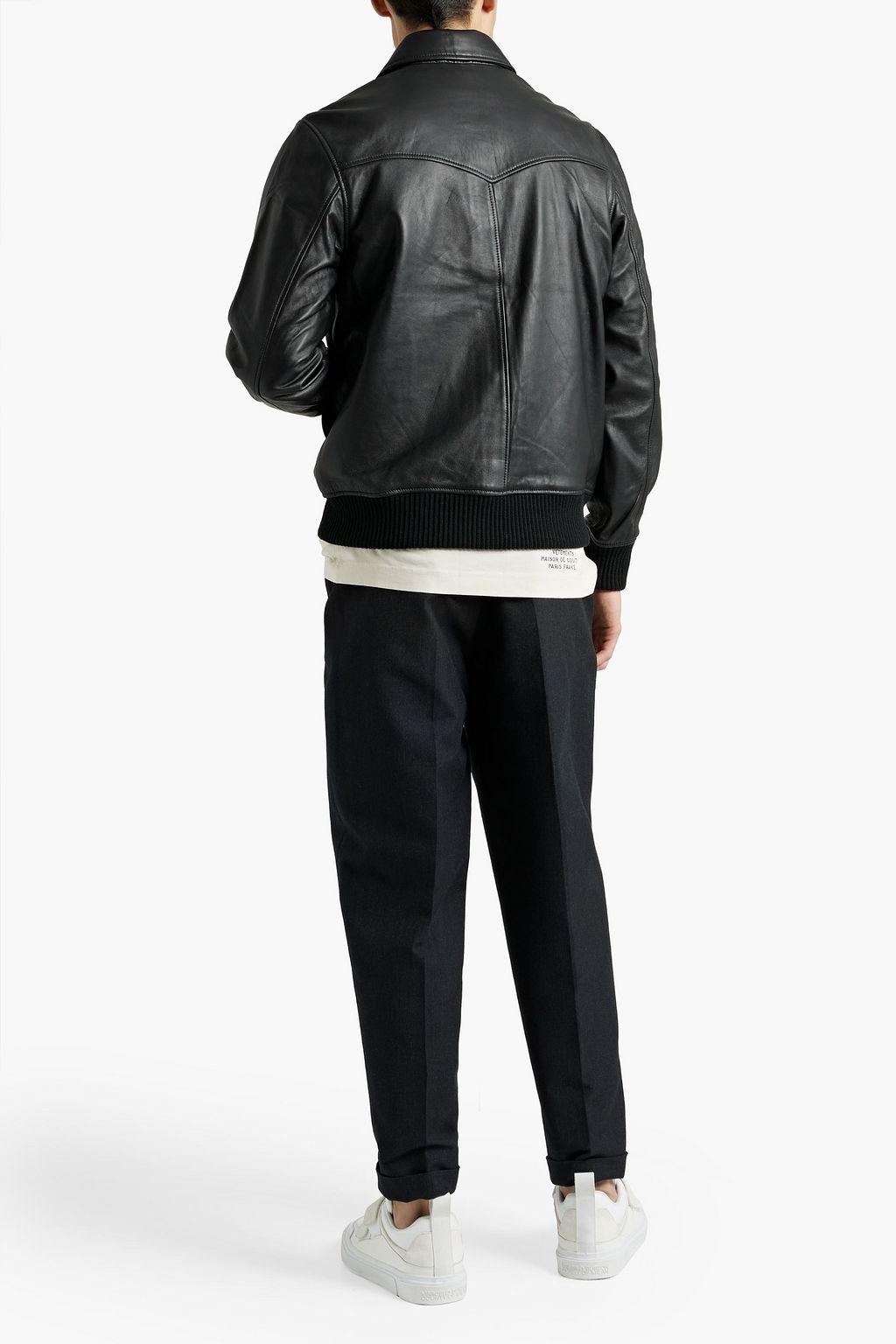 OFFICINE GÉNÉRALE Jim leather bomber jacket