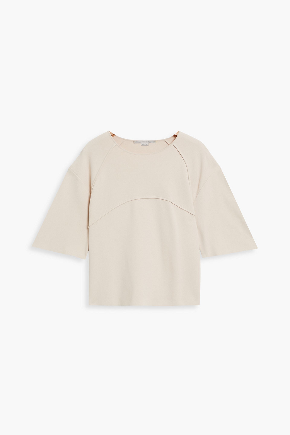 stella mccartney - cropped crepe top - neutral - it 42
