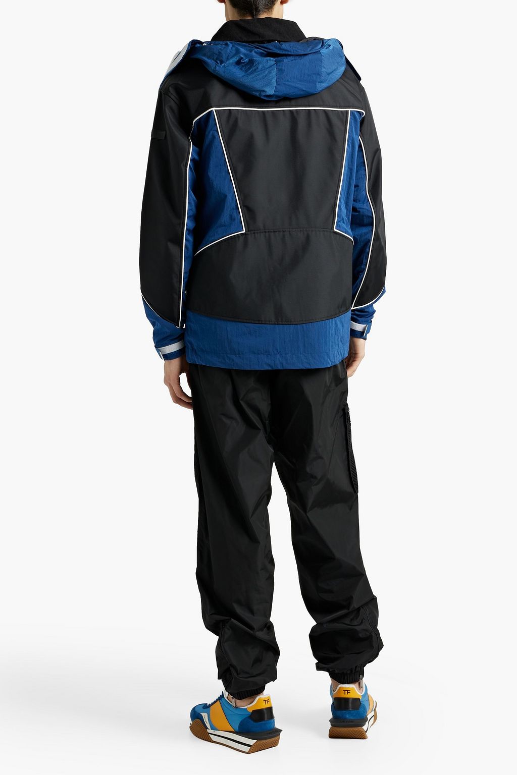 SANDRO Atlantic color-block shell hooded jacket