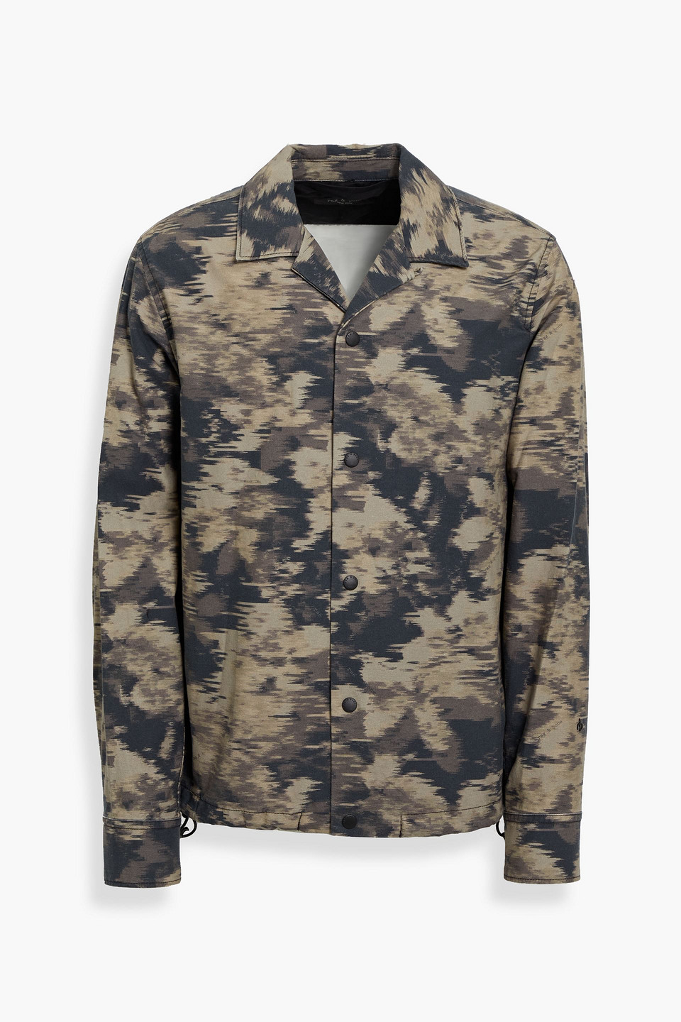 Camouflage-print cotton-twill overshirt