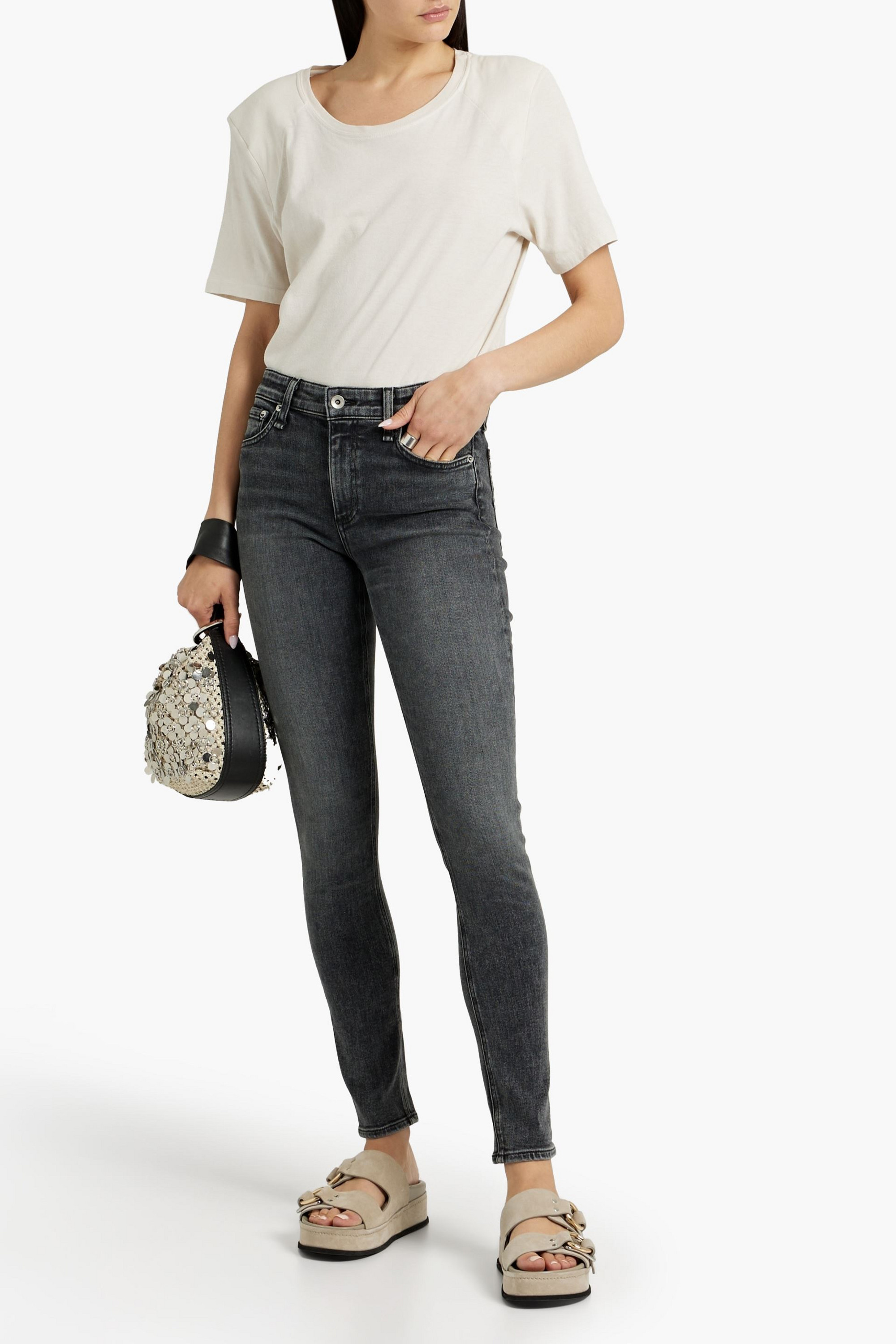 rag & bone Cate faded mid-rise skinny jeans