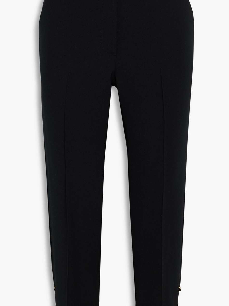 stretch-crepe tapered pants