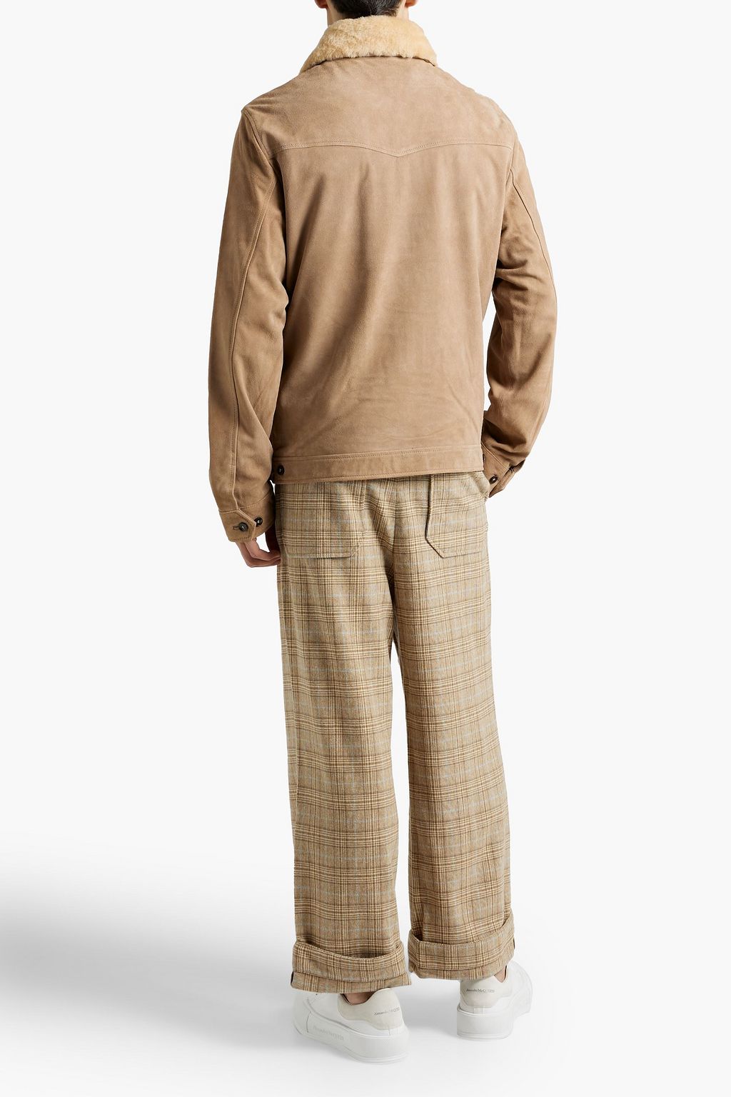 OFFICINE GÉNÉRALE Otto shearling-trimmed suede jacket