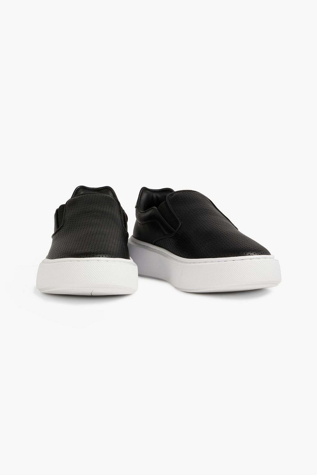 REBECCA MINKOFF Eliza perforated slip-on platform sneakers | THE OUTNET