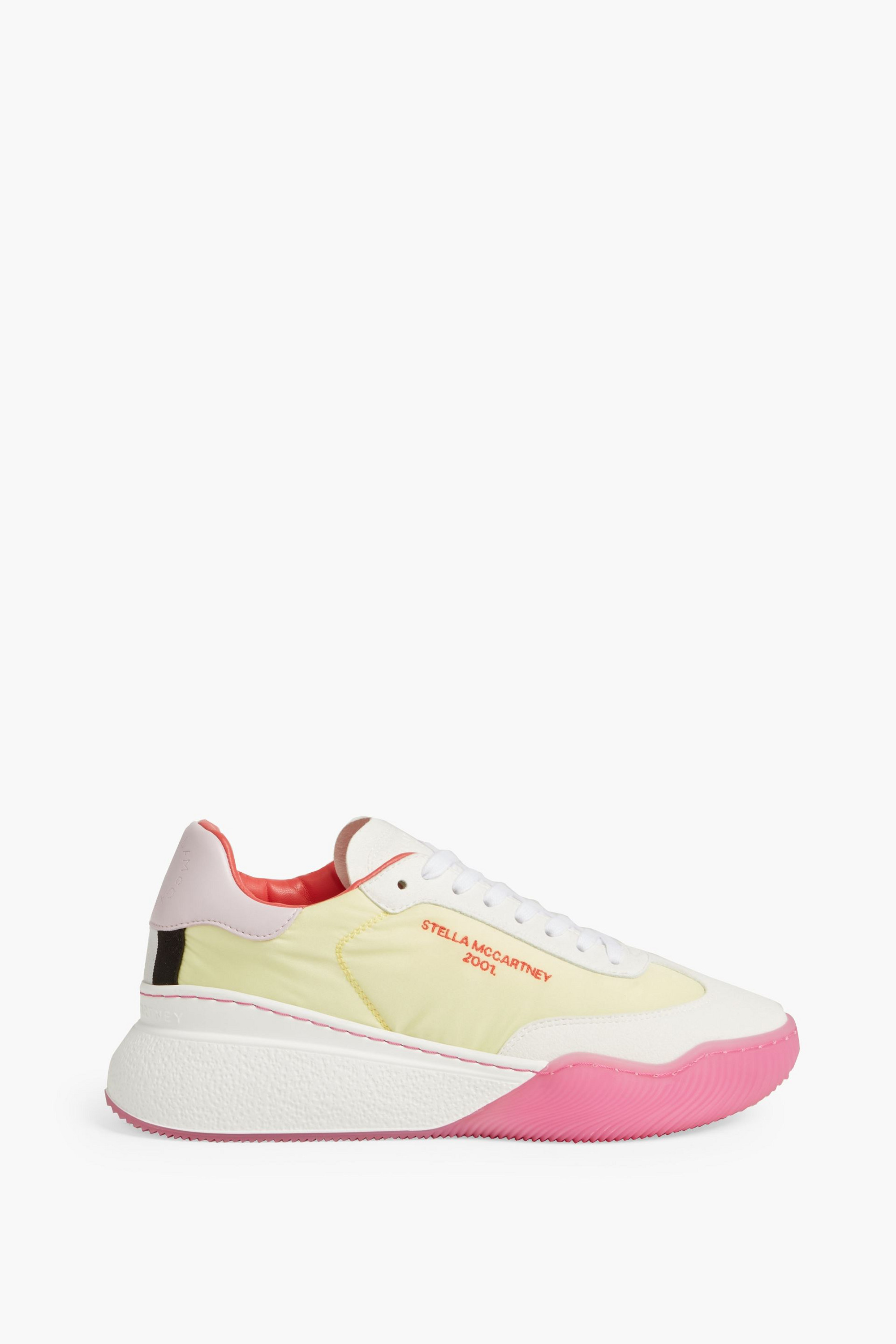 Stella McCartney Logo-embroidered color-block shell sneakers