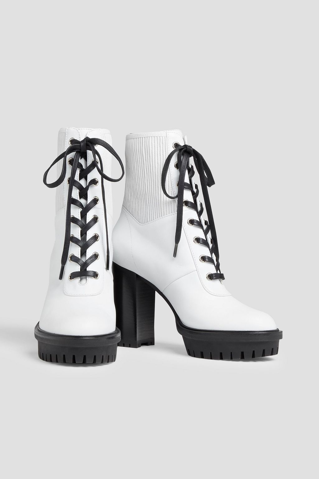 GIANVITO ROSSI Martis pleated leather platform ankle boots