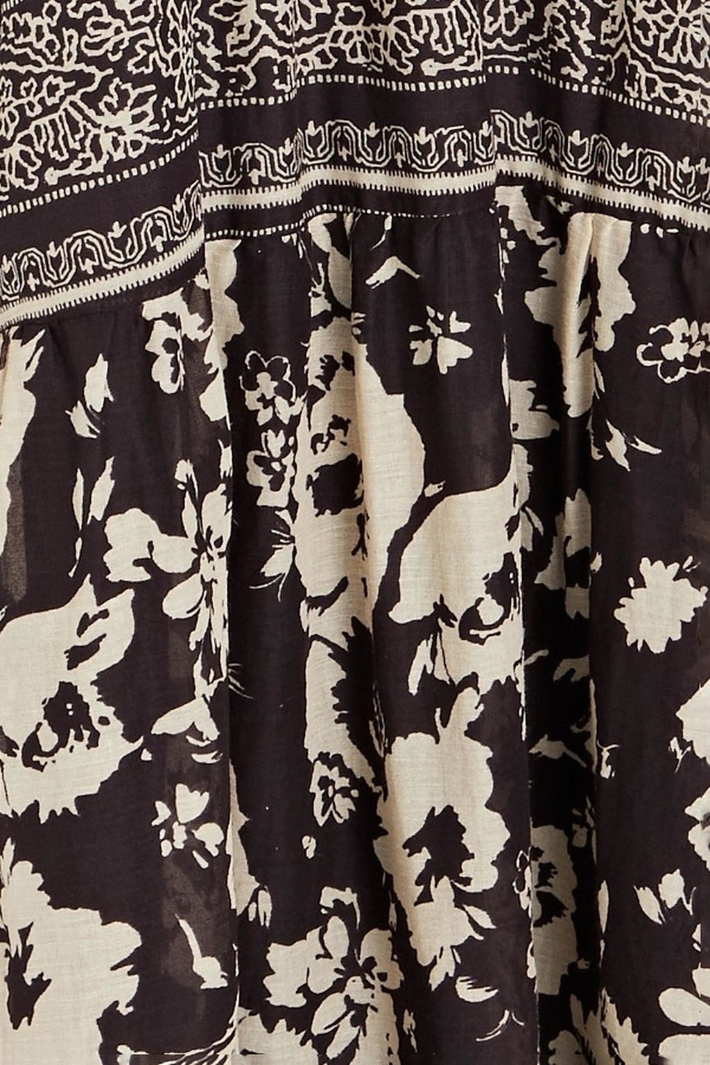 BA&SH Downtown Maxikleid aus Baumwollgaze mit floralem Print