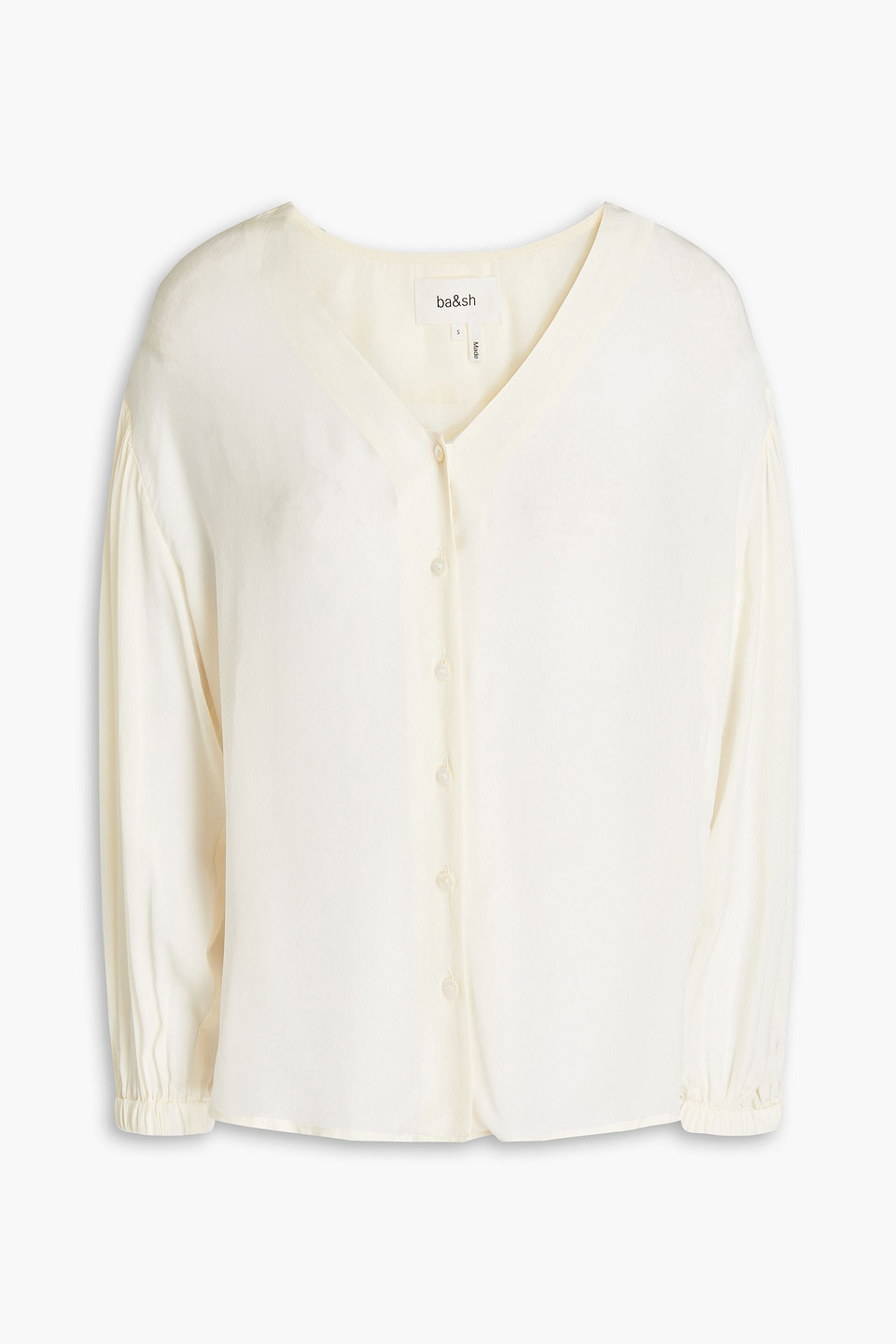 ba&sh - crepe de chine blouse - white - 2