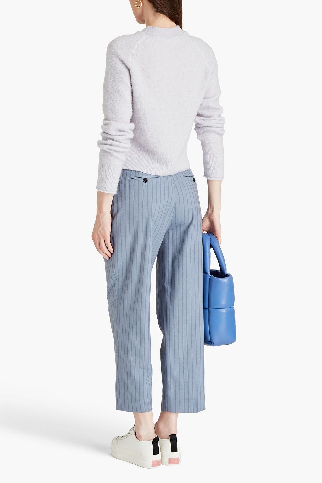 ACNE STUDIOS Gestreifte Hose mit geradem Bein aus Woll-Canvas