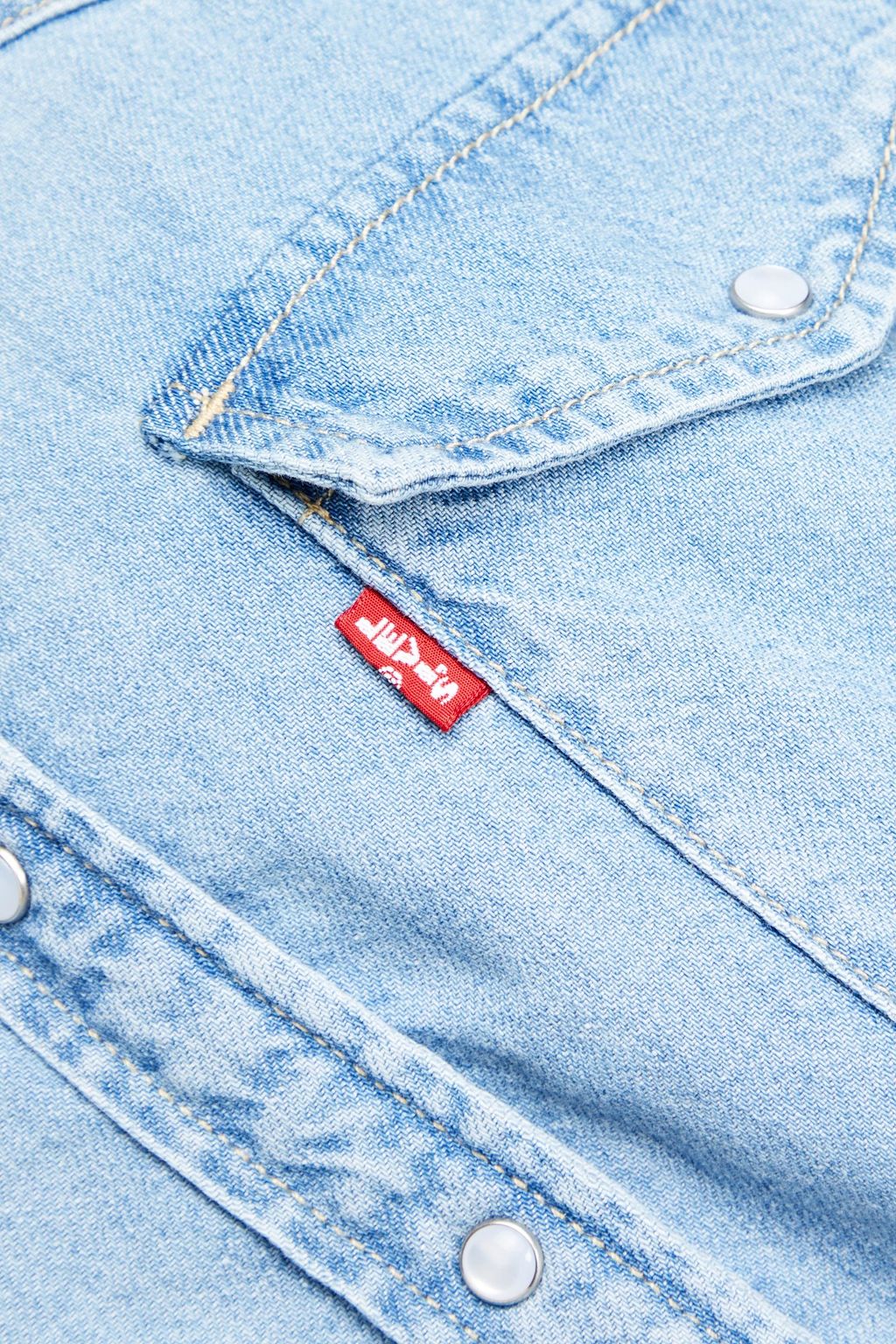 GANNI X LEVI'S Cotton and hemp-blend denim shirt dress