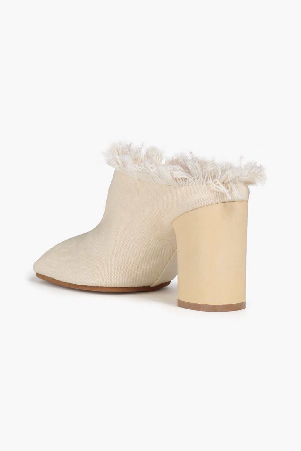 ACNE STUDIOS Frayed canvas mules
