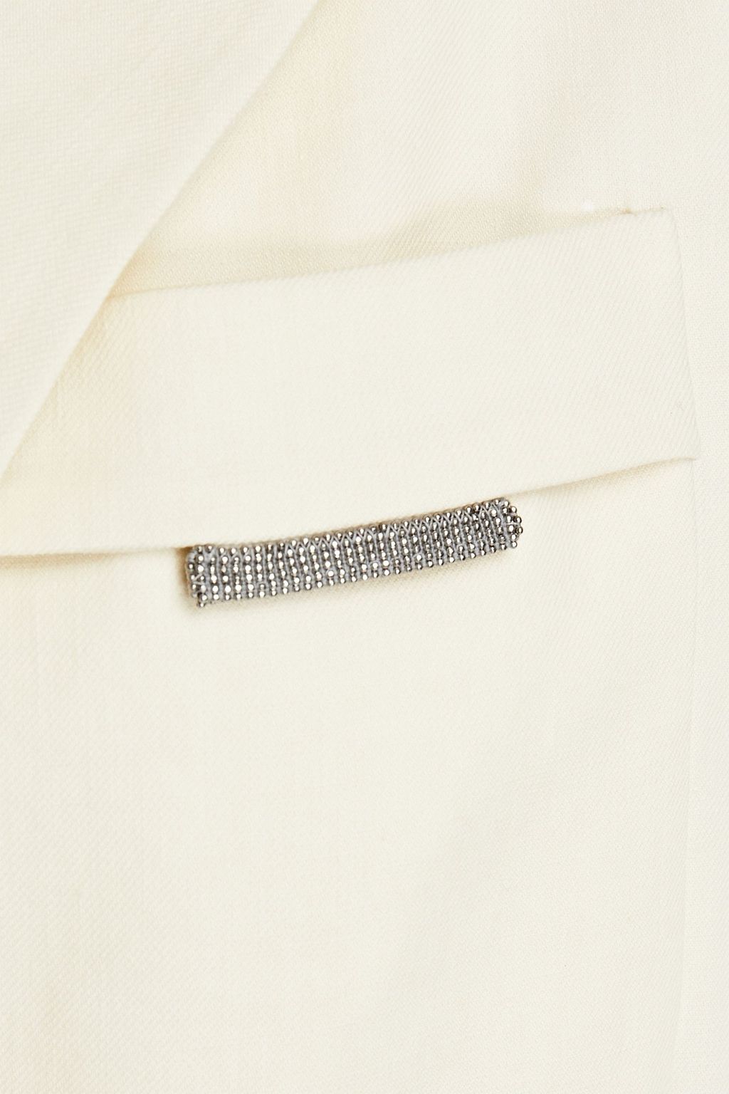 BRUNELLO CUCINELLI Blazer aus Twill aus einer Leinenmischung mit Zierperlen
