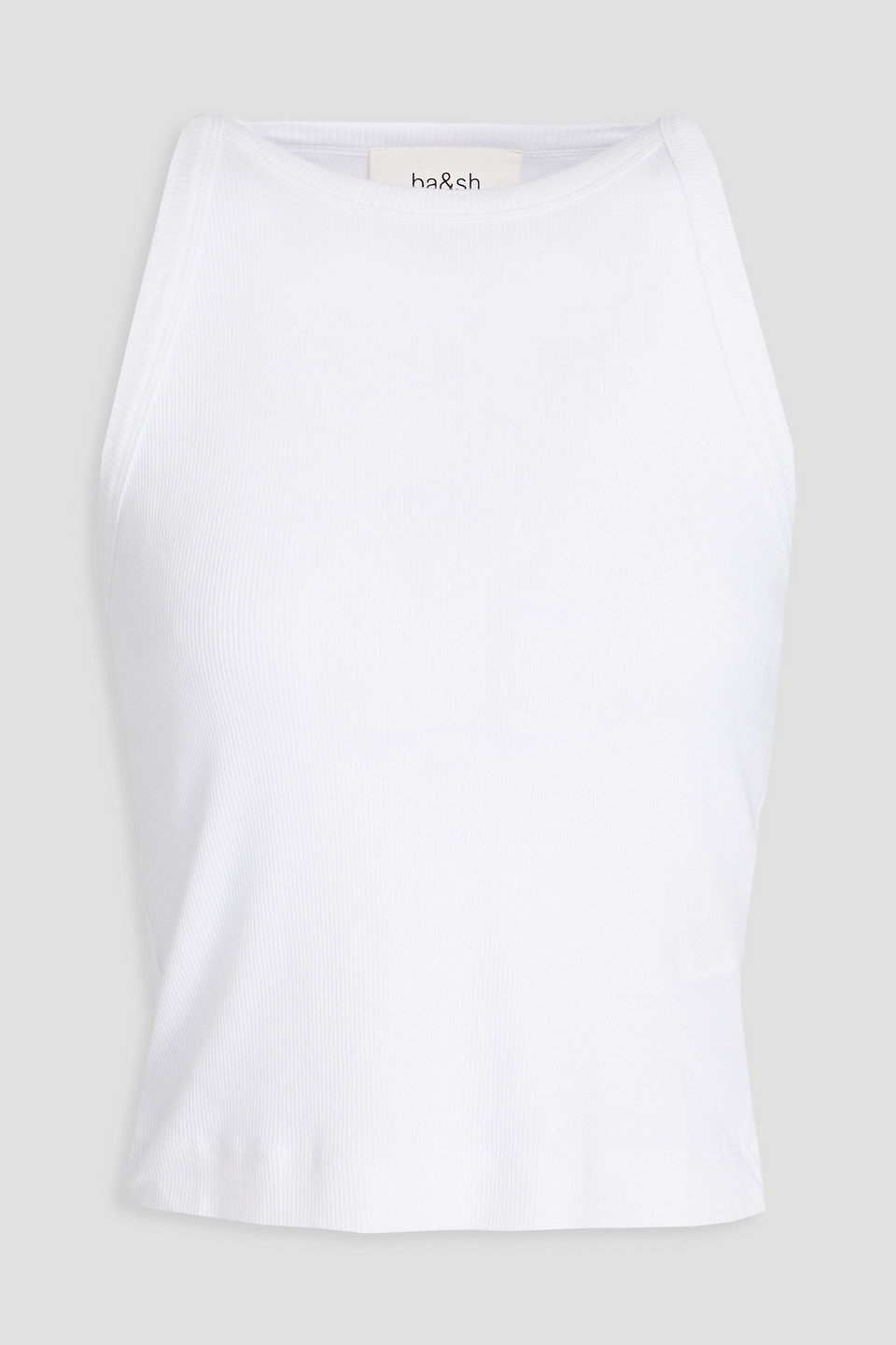 ba&sh - caluso ribbed cotton-jersey tank - white - 0