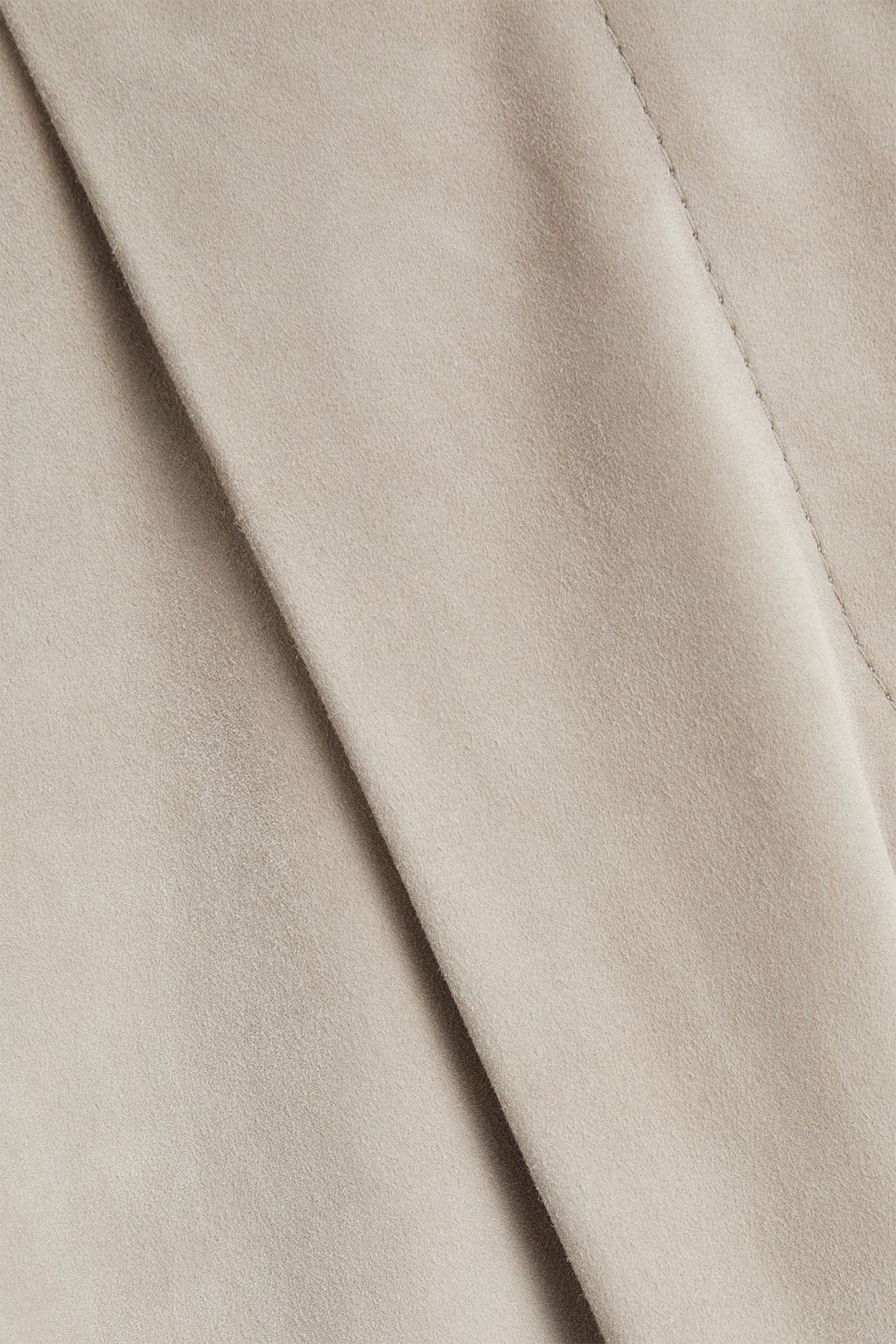 BRUNELLO CUCINELLI Pleated suede tapered pants