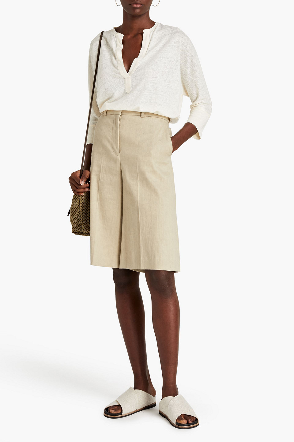 Ba&sh Jexy Linen Top In Neutrals