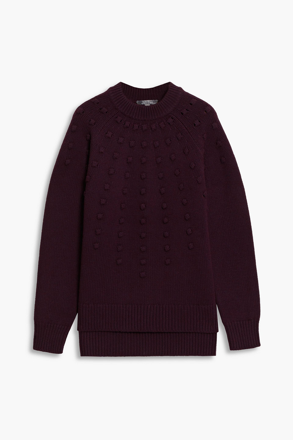 Lela Rose Pompom-embellished wool and cashmere-blend sweater