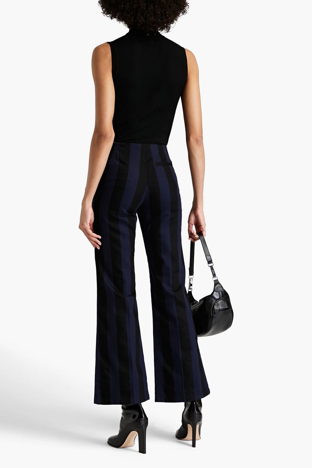 BY MALENE BIRGER Erika striped stretch-cotton twill flared pants