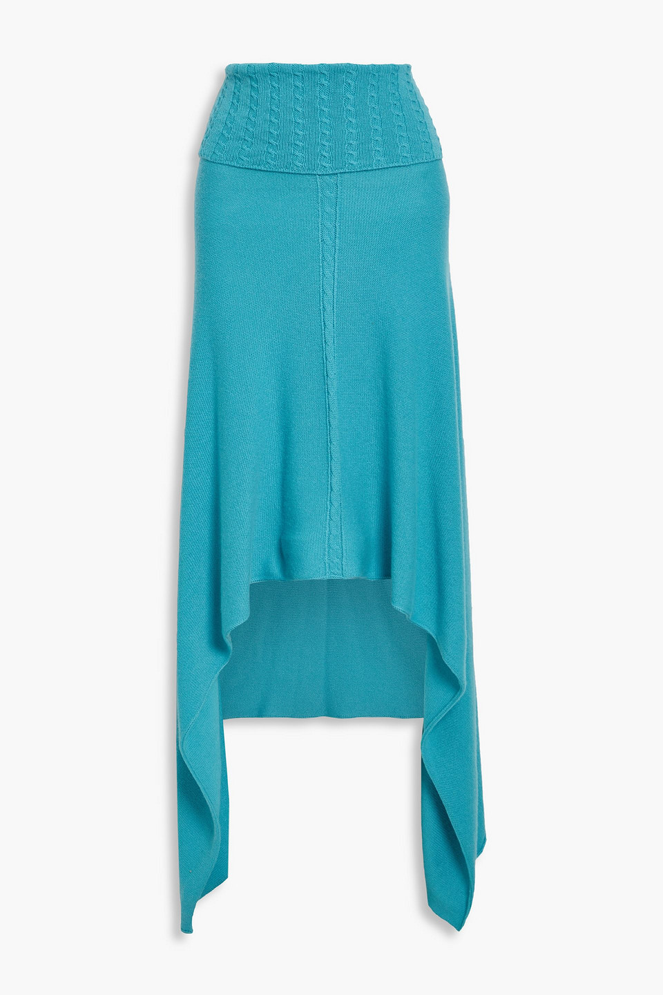 Loro Piana Cable-knit Cashmere Maxi Skirt In Blue