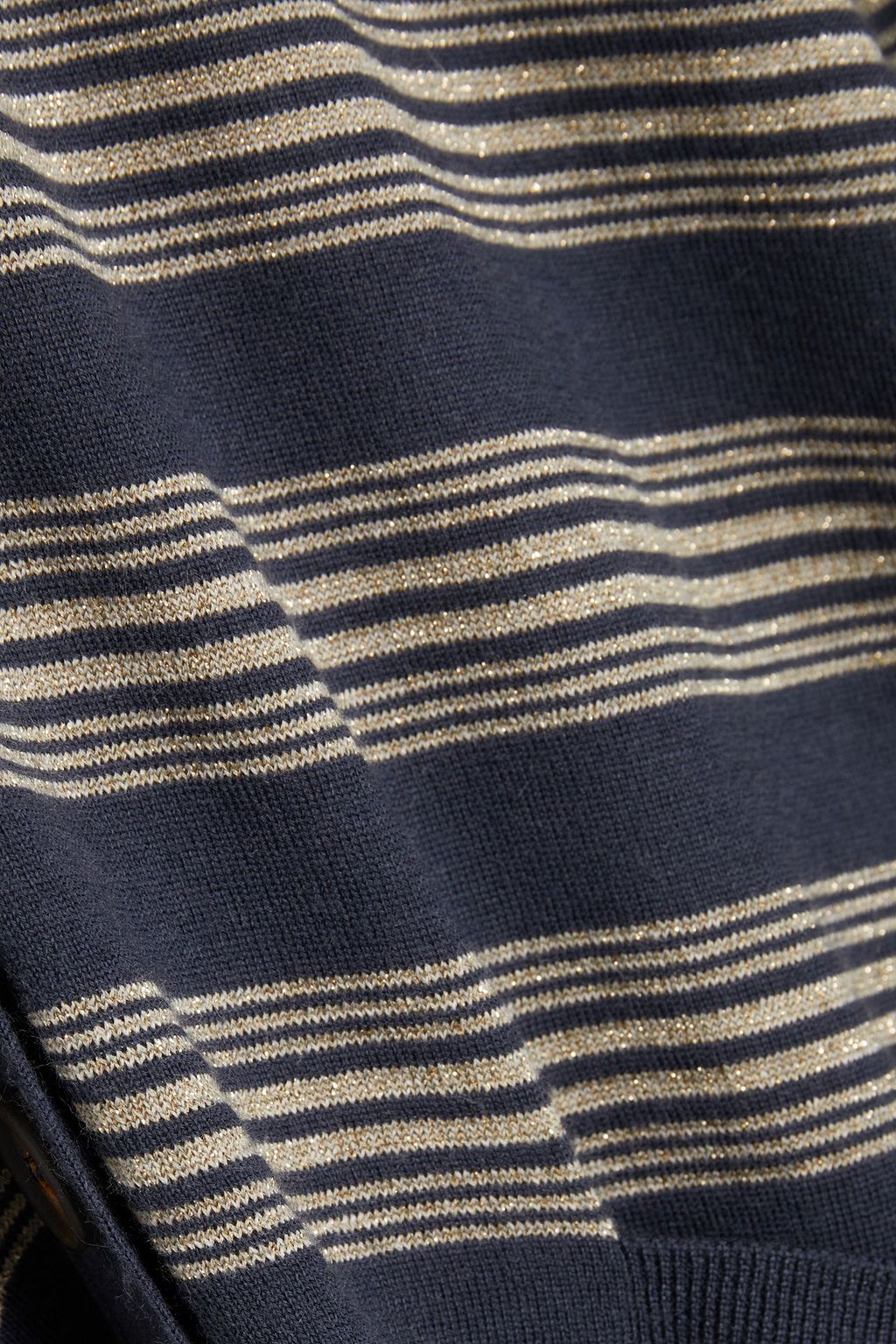 BRUNELLO CUCINELLI Gestreifter Oversized-Cardigan aus einer Woll-Kaschmirmischung mit Metallic-Effekt