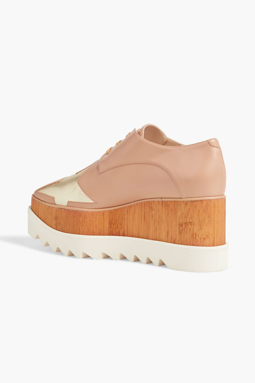 STELLA MCCARTNEY Elyse laser-cut faux leather platform brogues