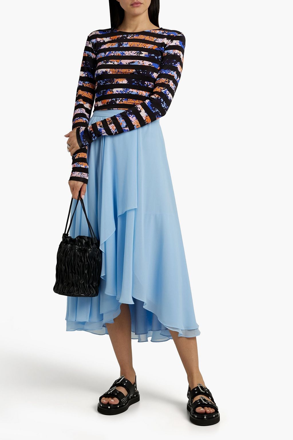 BY MALENE BIRGER Printed stretch-jersey top