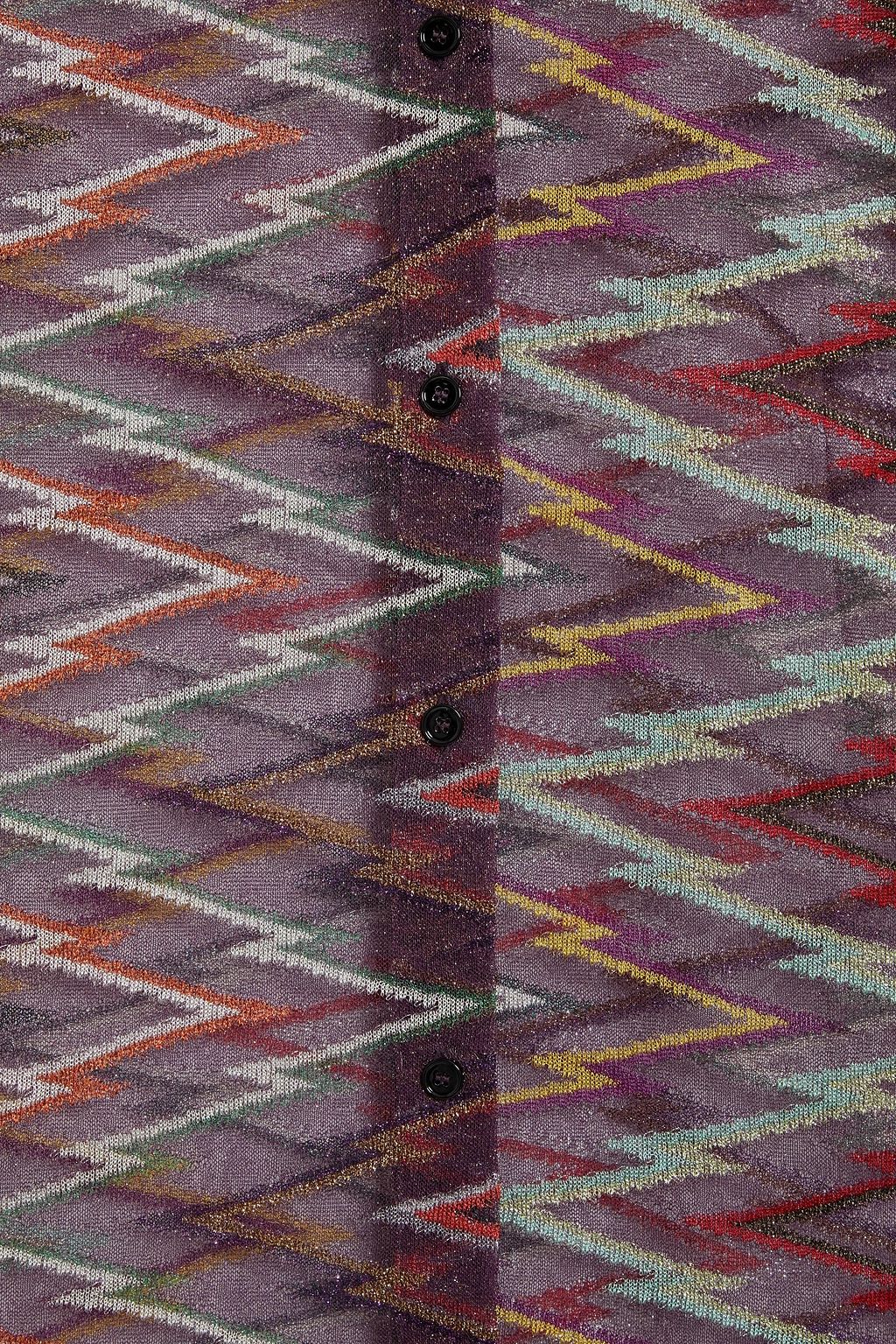 MISSONI Metallic crochet-knit shirt