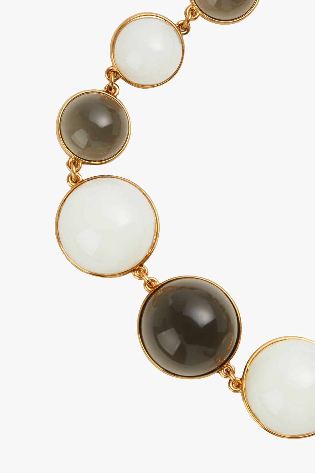 OSCAR DE LA RENTA Gold-tone resin and enamel necklace