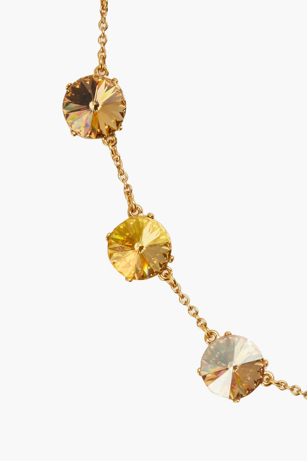 OSCAR DE LA RENTA Gold-tone crystal necklace