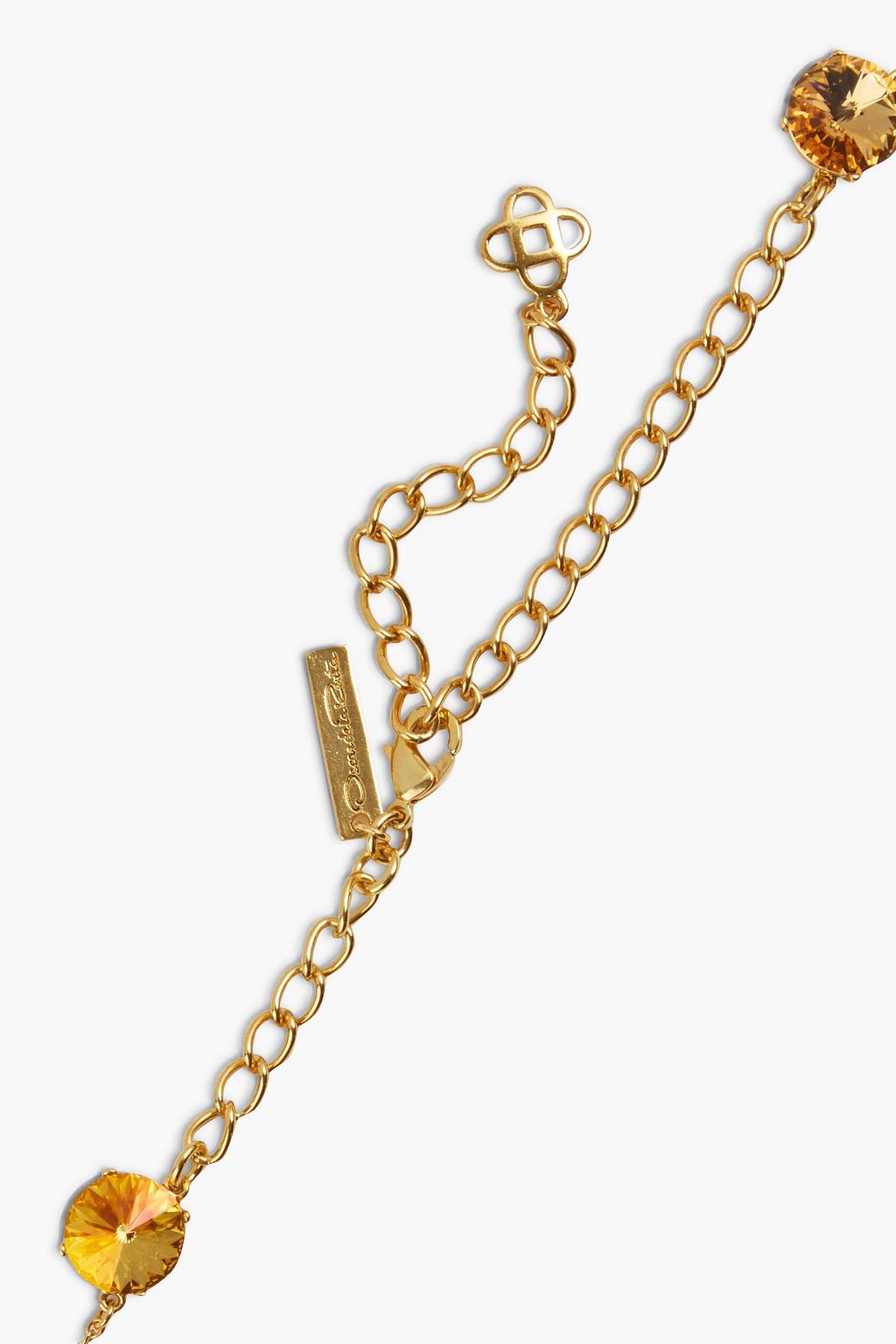 OSCAR DE LA RENTA Gold-tone crystal necklace