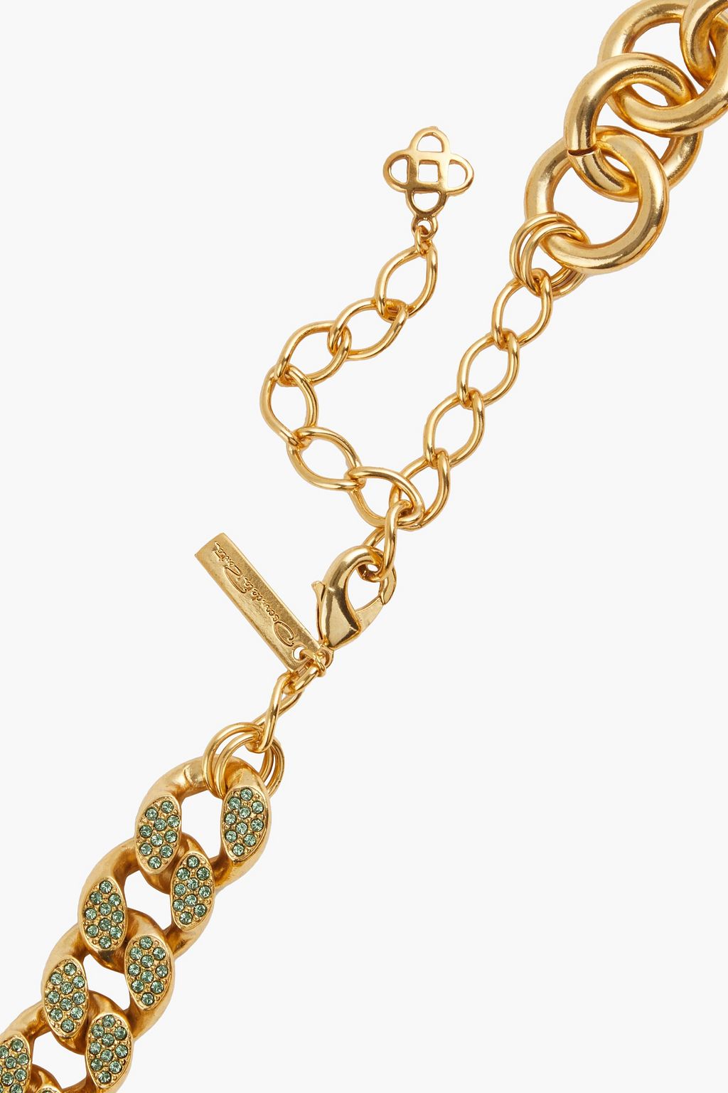 OSCAR DE LA RENTA Gold-tone crystal necklace